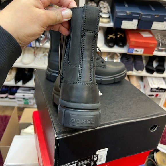 🔥🔥 Sorel Women's Explorer Strt Lace Boots Black women size 10 NEW - Picture 4 of 5